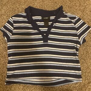 John Galt Navy Striped Top